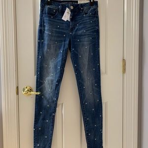 Star embroidered American Eagle high rise jegging